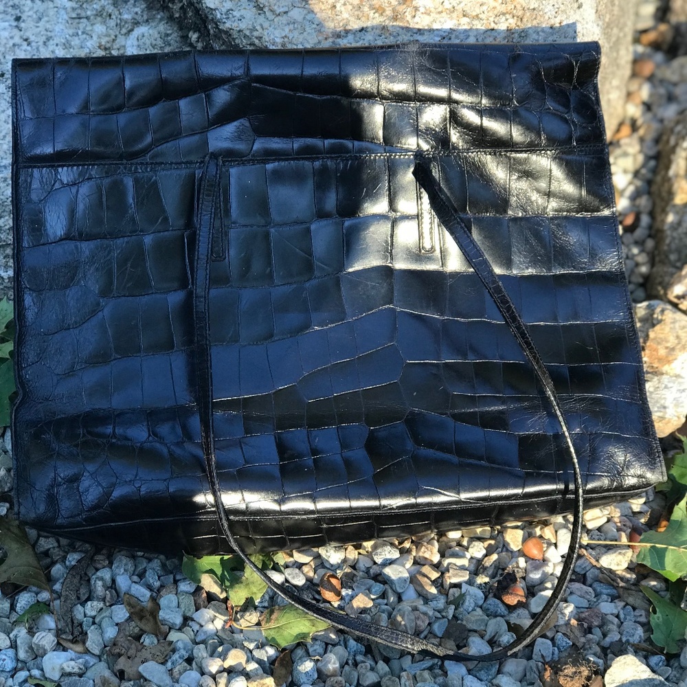 Black Leather Furla Bag